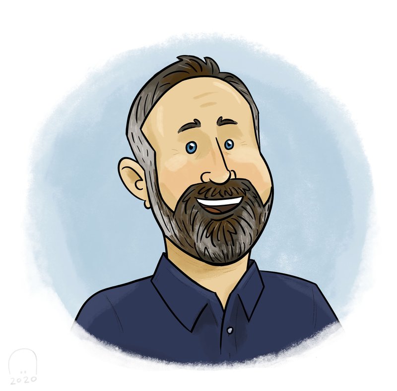 Characature drawing of Matt Redd